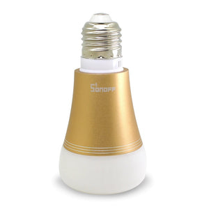 Sonoff B1 Dimmer Wi-Fi Smart LED Light Bulb, E27 Colorful RGB Color Remote Control Lamp, Works With Alexa 6w/Yes/Grey