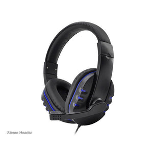 Portable 5-in-1 Game Pack Accessories Kit, Gaming Headset Headphone With Microphone For PS4 / SLIM / PRO Black