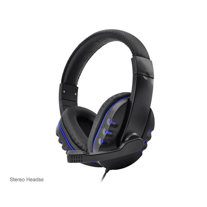 Portable 5-in-1 Game Pack Accessories Kit, Gaming Headset Headphone With Microphone For PS4 / SLIM / PRO Black