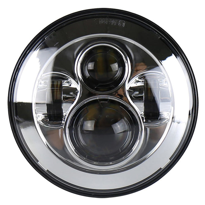 Universal 40W 7 Inches Car Motorcycle Modified LED Round Headlight Headlamp For Jeep Wrangler Hummer Silver