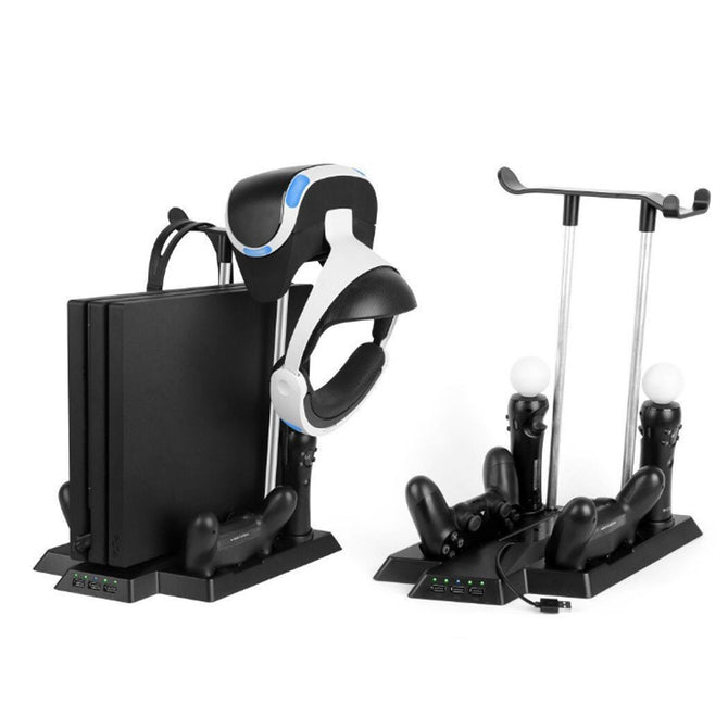 Universal Multifunctional Charging Stand Bracket Base For PS4 Slim / Pro, PS4 VR, Playstation 4 Black