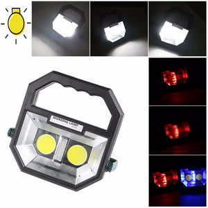 High-Power COB LED Work Light 6 Mode Warning Lights Environmental Energy-saving Lamp Portable Lighting 3W/Black
