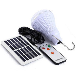 YouOKLight Dimmable Solar Panel Powered Light Lamp with Remote Controller for Garden Yard Camping Hiking Outdoor Use