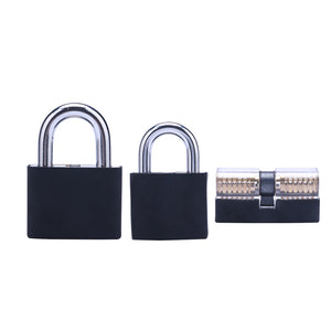 HakkaDeal Three-Piece Transparent Practice Lock Set (With Silicone Sleeve)