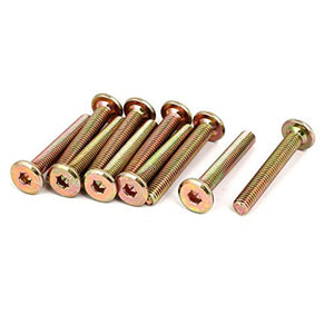 BTOOMET M6x40mm Flat Hex Socket Head Hexagon Furniture Bolts Connector Fastener (Pack of 100)