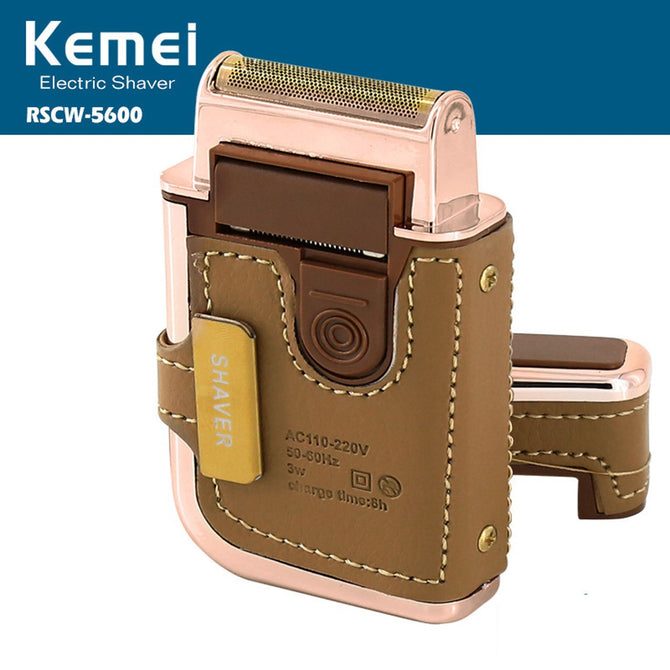 KEMEI KM-5600 Electric Razors For Men Moustache Shaving Shaver Beard Trimmer Rechargeable Machine With Mirror