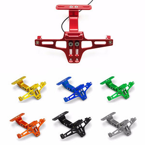 CNC Aluminum Alloy Motorcycle License Plate Frame With Turn Singal Mount Holder For YAMAHA BWS R25 R3 MT03 MSX Red