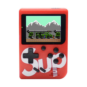 Sup X Game Box Retro Handheld Game Console Rechargeable Game Player Machine, Built-in 129 Classic Games red