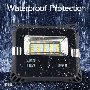 MIFXION 10W Dusk to Dawn LED Security Light Outdoor Wall Mount Floodlight on/Off Exterior Lighting for Entryways Yard and Garage