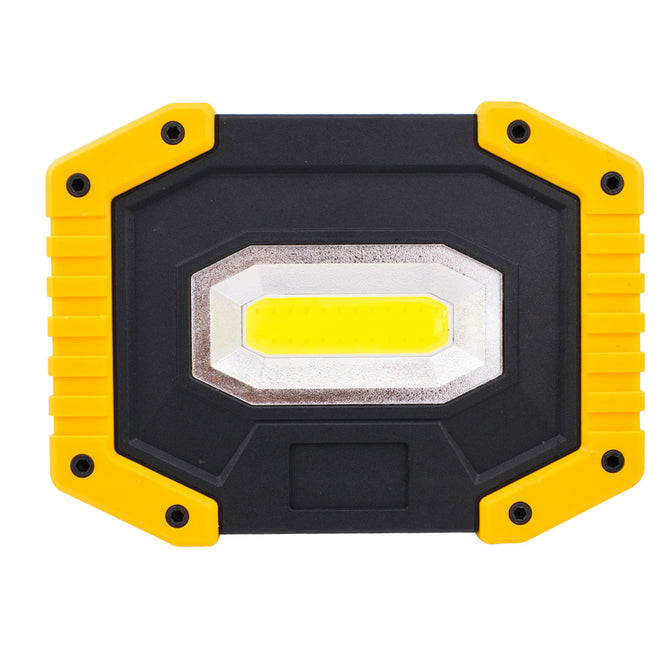 Ismartdigi i-841 USB Rechargeable 10W 5V Super Slim 3.8cm LED Flashlight Floodlight - Yellow