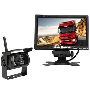 Quelima KELIMA 7 Inch Wireless Car Monitor AV Two-way Bus Rear View System Display Infrared Car Rear View Camera Display