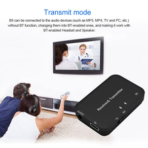 B9 Bluetooth Audio Transmitter & Receiver 2 in 1 Wireless Bluetooth Audio Adapter