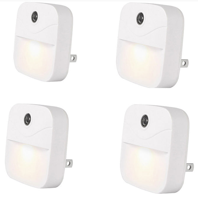Light Sense Night Light LED Light Sense Night Light Aisle Lamp Intelligent LED Night 4 PCS/Set US Plug