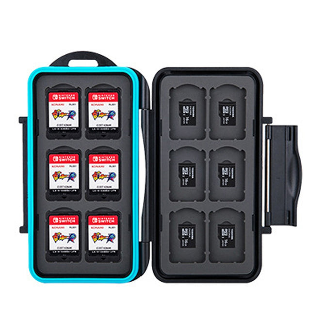 Nintendo Switch MC-NSMSD Waterproof Cartridges Game Card Storage Box With 12 Game Card Slots Black