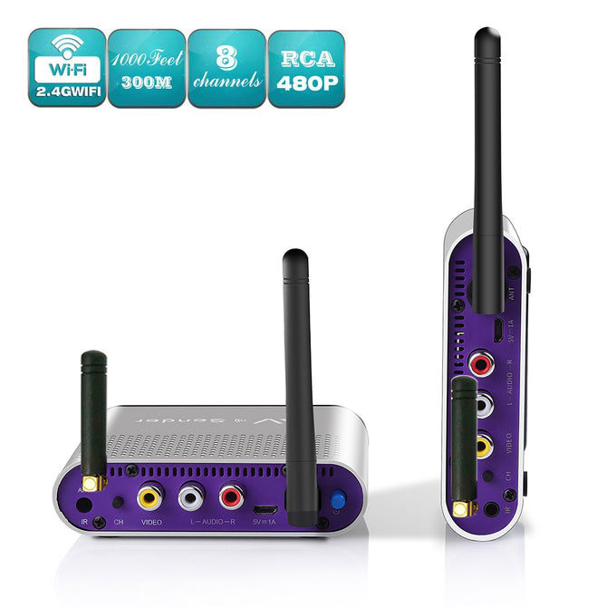 Measy AV230 2.4GHZ Wireless Audio Video SD TV AV Sender Transmitter & Receiver