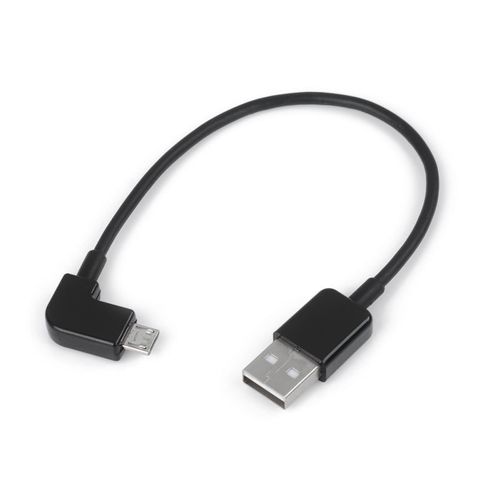 Micro USB Elbow Data Cable Black