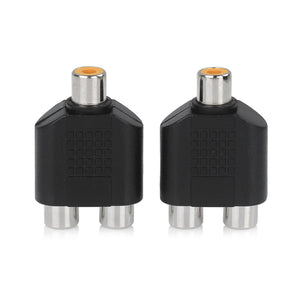 RCA Female to 2 RCA Female Connector (2 PCS)