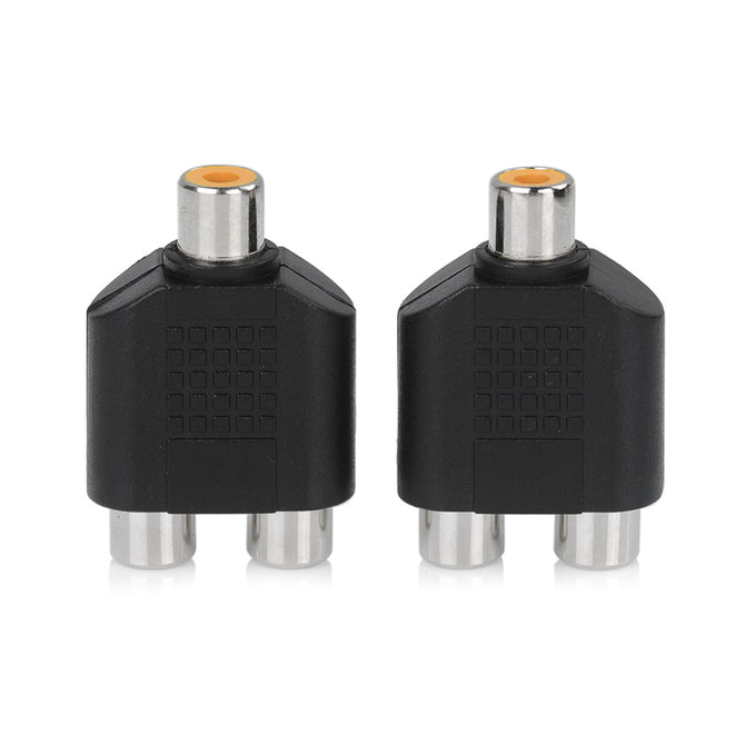 RCA Female to 2 RCA Female Connector (2 PCS)