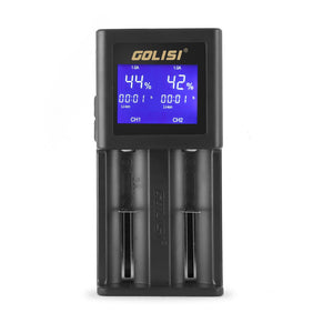 GOLISI S2 2A Smart Fast Charging 2-Slot 110-240V 50/60Hz DC 12V/1A Charger for Lithium Battery