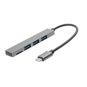 Type-C to 3 Port USB HUB Laptop OTG Adapter Accessories With w/TF Card Reader for Macbook Pro