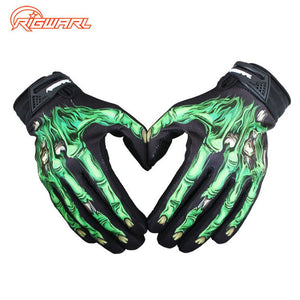 New Motorcycle Gloves Windproof Warm Moto Bike Cycling Ghost Glove Motocross Protective Gear White/XL