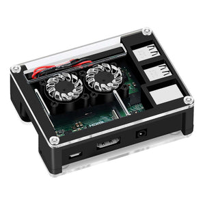 Ultimate Dual Cooling Fan Case For Raspberry Pi 3B+ (No Pi,No Dual Cooling Fan)