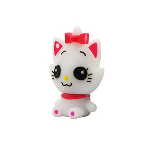 Cartoon Mini Cat USB 2.0 Flash Drive Memory Stick U Disk, Cute Pen Drive 8GB/White