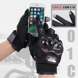 PRO-BIKER 1 Pair Outdoor Motorcycling Cycling Riding Warm Touch Screen Full Finger Gloves For Men Black/XL