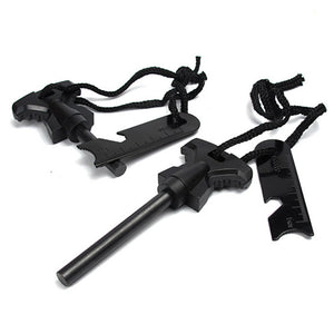 JEDX Portable Outdoor Survival Camping Emergency Magnesium Flint Scraper Stone Fire Lighter (S)