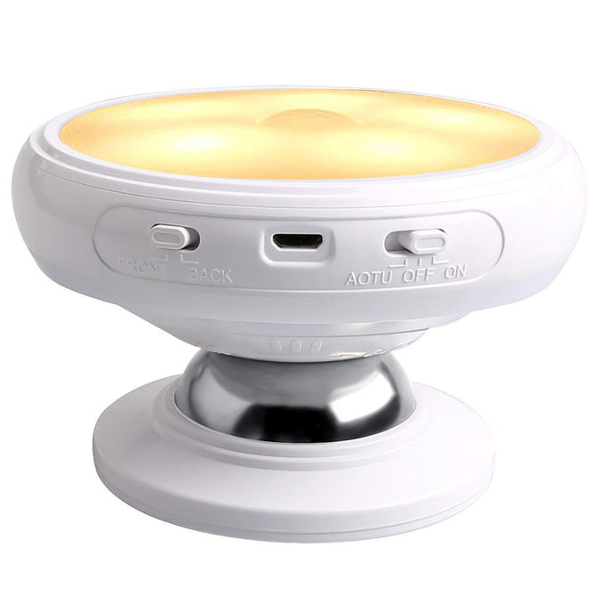 Sensor Night Light, Body Detachable Magnet Base, USB Rechargeable LED, Human Body Induction 360 Degree Rotation Night Light