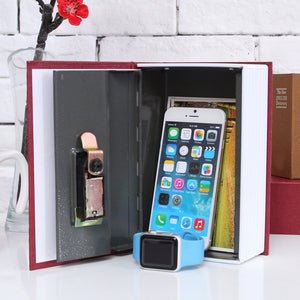 Dictionary Safe Box, Secret Book Money Hidden Security Safe Lock Cash Money Coin Storage Jewelry Password Locker Red