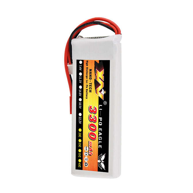 XW 2S 7.4V 3300MAH 25C JST Plug LiPo Battery for BG1513 734A RC 1:16 Car RC Helicopter Quadcopter