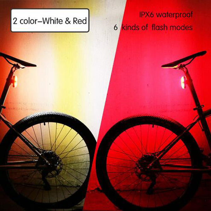 JEDX USB Rechargeable Posterior LED Impermeable MTB Road Bike Warn Light