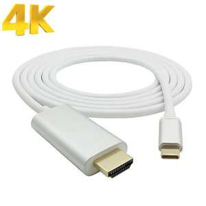 Cwxuan USB-C Type C (Thunderbolt 3) to 4K HDMI Ultra HD Cable Adapter for Macbook, ChromeBook Pixel, HuaWei MateBook - (300cm)