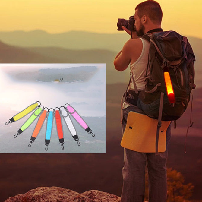 Outdoor LED Reflective Strap For Night Sports Waterproof Luminous Safety Belt Survival Supply For Camping And Hiking Purple