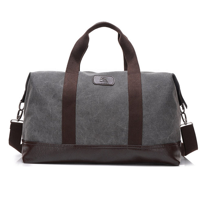 Canvas Large Capacity Sport Gym Bag Short Journey Travel Shoulder Bags Outdoor Luggage Handbags Black