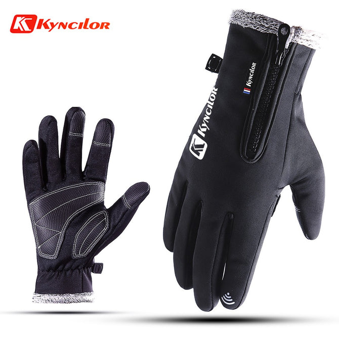 Ski Snowboard Touch Gloves Windproof Unisex Men Women Riding Winter Warm Thermal Motorcycle Glove Gray/M
