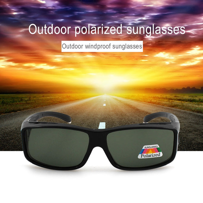 Outdoor Dual Use Polarized Sunglasses, Windproof Cycling Eyewear Sun Glasses For Women Men Black