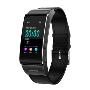 DMDG Smart Wristband Bluetooth Earphone Heart Rate Blood Pressure Bracelet Headset Fitness Tracker for Android IOS-Black