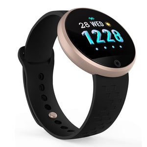 DMDG Fashion Ladies Smart Watch Bracelet Fitness Pedometer Calorie Sport Watch Physiological Cycle Remind for Android IOS-Black