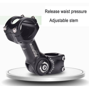 Adjustable Bicycle Stem Riser, Road Mountain Bike Handle, Aluminum Alloy Bicycle Part Cycling Accessories MTB Stem Black