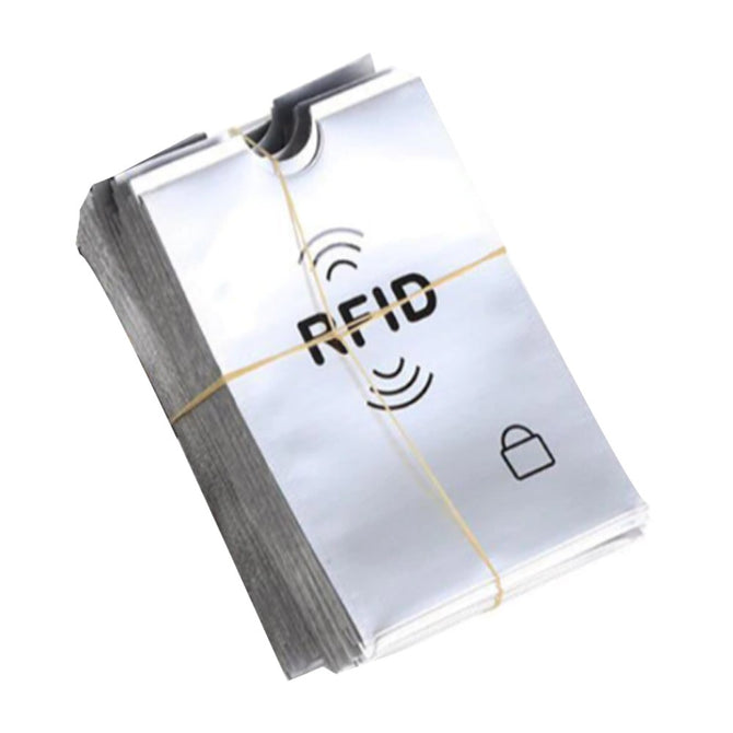20PCS/lot Anti-Scan Card Sleeve Credit RFID Card Protector Anti-magnetic Aluminum Foil Portable Bank Card Holder