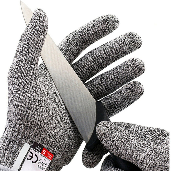 1 Pair Cut Resistant Gloves Level 5 Protection Working Safety Food Grade Stainless Steel Wire Cut Metal Anti-cutting Gray/XL