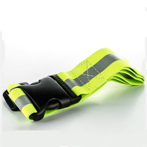 High Visibility Elastic Reflective Waist Support, Safety Security Belt For Night Running Walking Biking Driving Green