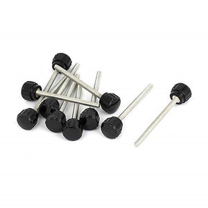 BTOOMET Plastic Knurled Head Clamping Knob Jig M4x50mm Male Thread (10 PCS)