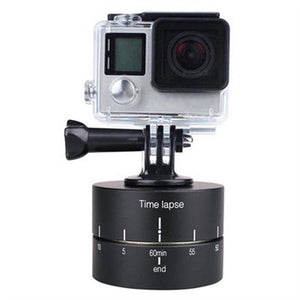 360 Degree Auto Rotate Camera Tripod Head Base, 360 TL Timelapse Timer For Xiaoyi Gopro Camera SLR Black