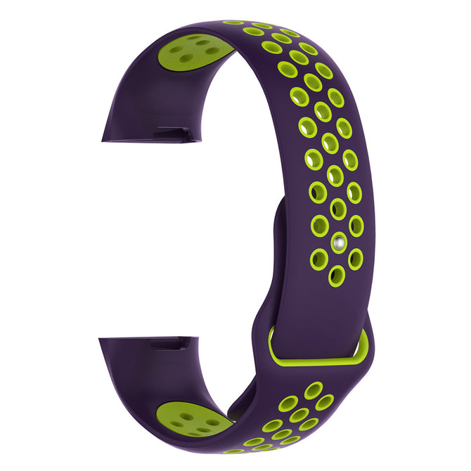 IMOS Replace Smart Bracelet Color Mixing Strap For Fitbit Charge3 - Purple + Green