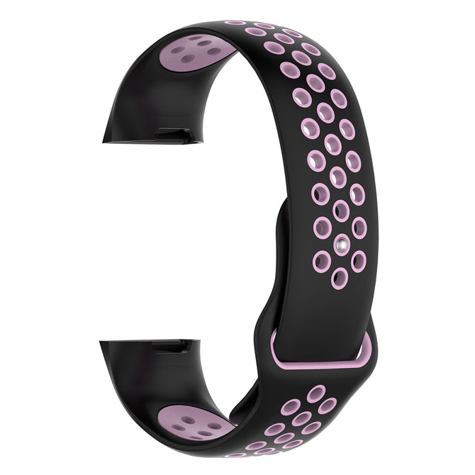 IMOS Replace Smart Bracelet Color Mixing Strap For Fitbit Charge3 - Black +Pink