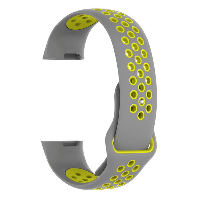 IMOS Replace Smart Bracelet Color Mixing Strap For Fitbit Charge3 - Gray + Yellow