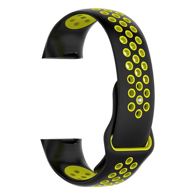 IMOS Replace Smart Bracelet Color Mixing Strap For Fitbit Charge3 - Black + Yellow